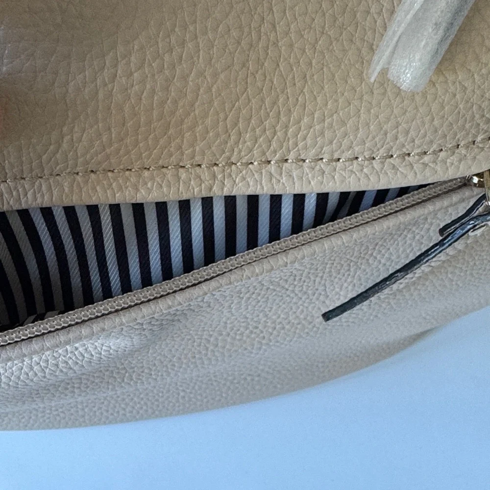 Kate Spade Jackson Street Mylie Hobo Crossbody Bag Cream Pebbled Leather - Picture 15 of 16